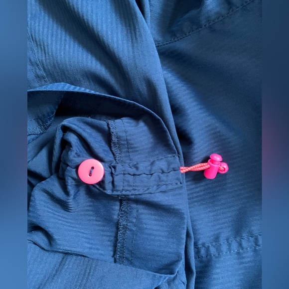 Koi Lite Slim Fit Style #720 Scrub Pants ~ Blue with Pink/Black Band 3X - Picture 8 of 12